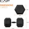 imageCAP Barbell Coated Hex Dumbbell Weight  Multiple OptionsComfort Grip
