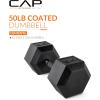 imageCAP Barbell Coated Hex Dumbbell Weight  Multiple OptionsComfort Grip