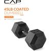 imageCAP Barbell Coated Hex Dumbbell Weight  Multiple OptionsComfort Grip