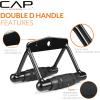 imageCAP Barbell Double D Handle with Rubber Grips Black