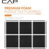 imageCAP Barbell Exercise Puzzle Mats Packs Tiles 24quotx24quot  Multiple OptionsDiamond  Black
