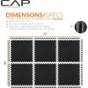 imageCAP Barbell Exercise Puzzle Mats Packs Tiles 24quotx24quot  Multiple OptionsDiamond  Black