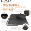 imageCAP Barbell Exercise Puzzle Mats Packs Tiles 24quotx24quot  Multiple OptionsDiamond  Black