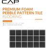 imageCAP Barbell Exercise Puzzle Mats Packs Tiles 24quotx24quot  Multiple OptionsPebble  Black