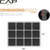 imageCAP Barbell Exercise Puzzle Mats Packs Tiles 24quotx24quot  Multiple OptionsPebble  Black