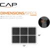 imageCAP Barbell Exercise Puzzle Mats Packs Tiles 24quotx24quot  Multiple OptionsPebble  Black