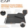 imageCAP Barbell Exercise Puzzle Mats Packs Tiles 24quotx24quot  Multiple OptionsPebble  Black