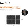 imageCAP Barbell Exercise Puzzle Mats Packs Tiles 24quotx24quot  Multiple OptionsPebble  Black