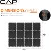 imageCAP Barbell Exercise Puzzle Mats Packs Tiles 24quotx24quot  Multiple OptionsPebble  Black