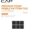imageCAP Barbell Exercise Puzzle Mats Packs Tiles 24quotx24quot  Multiple OptionsPebble  Black