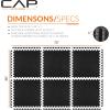 imageCAP Barbell Exercise Puzzle Mats Packs Tiles 24quotx24quot  Multiple OptionsT  Black