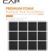 imageCAP Barbell Exercise Puzzle Mats Packs Tiles 24quotx24quot  Multiple OptionsTatami  Black