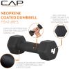 imageCAP Barbell Neoprene Dumbbell Weights Pairs ampamp Sets  Multiple ColorsBlack