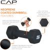 imageCAP Barbell Neoprene Dumbbell Weights Pairs ampamp Sets  Multiple ColorsBlack