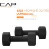 imageCAP Barbell Neoprene Dumbbell Weights Pairs ampamp Sets  Multiple ColorsBlack