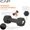imageCAP Barbell Neoprene Dumbbell Weights Pairs ampamp Sets  Multiple ColorsBlack