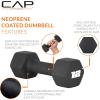 imageCAP Barbell Neoprene Dumbbell Weights Pairs ampamp Sets  Multiple ColorsBlack