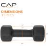 imageCAP Barbell Neoprene Dumbbell Weights Pairs ampamp Sets  Multiple ColorsBlack