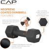 imageCAP Barbell Neoprene Dumbbell Weights Pairs ampamp Sets  Multiple ColorsBlack
