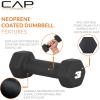 imageCAP Barbell Neoprene Dumbbell Weights Pairs ampamp Sets  Multiple ColorsBlack