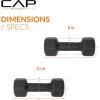 imageCAP Barbell Neoprene Dumbbell Weights Pairs ampamp Sets  Multiple ColorsBlack