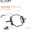 imageCAP Barbell Olympic Trap Bar and Shrug Bar for DeadliftsBlack