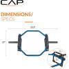 imageCAP Barbell Olympic Trap Bar and Shrug Bar for DeadliftsBlue