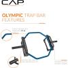 imageCAP Barbell Olympic Trap Bar and Shrug Bar for DeadliftsBlue