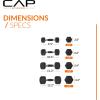 imageCAP Barbell Rubber Coated Dumbbell Weight Set with Vertical Rack  100 lb 150 lb and 210 lb Options100 lb  Set