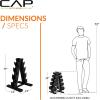 imageCAP Barbell Rubber Coated Dumbbell Weight Set with Vertical Rack  100 lb 150 lb and 210 lb Options100 lb  Set