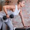 imageCAP Barbell Rubber Coated Dumbbell Weight Set with Vertical Rack  100 lb 150 lb and 210 lb Options150 lb  Set