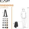 imageCAP Barbell Rubber Coated Dumbbell Weight Set with Vertical Rack  100 lb 150 lb and 210 lb Options150 lb  Set