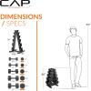 imageCAP Barbell Rubber Coated Dumbbell Weight Set with Vertical Rack  100 lb 150 lb and 210 lb Options150 lb  Set