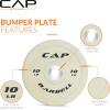 imageCAP Barbell Rubber Olympic Bumper Plate  Multiple OptionsColorsCompetition