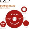 imageCAP Barbell Rubber Olympic Bumper Plate  Multiple OptionsColorsCompetition