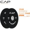 imageCAP Barbell Rubber Olympic Bumper Plate  Multiple OptionsColorsCompetition