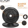 imageCAP Barbell Rubber Olympic Bumper Plate  Multiple OptionsColorsELITE
