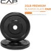 imageCAP Barbell Rubber Olympic Bumper Plate  Multiple OptionsColorsELITE