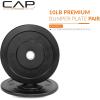 imageCAP Barbell Rubber Olympic Bumper Plate  Multiple OptionsColorsELITE