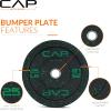 imageCAP Barbell Rubber Olympic Bumper Plate  Multiple OptionsColorsEconomy  Speckled
