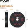 imageCAP Barbell Rubber Olympic Bumper Plate  Multiple OptionsColorsEconomy  Speckled