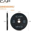imageCAP Barbell Rubber Olympic Bumper Plate  Multiple OptionsColorsEconomy  Speckled