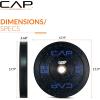 imageCAP Barbell Rubber Olympic Bumper Plate  Multiple OptionsColorsEconomy  Speckled