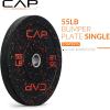 imageCAP Barbell Rubber Olympic Bumper Plate  Multiple OptionsColorsEconomy  Speckled
