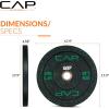 imageCAP Barbell Rubber Olympic Bumper Plate  Multiple OptionsColorsEconomy  Speckled