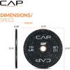 imageCAP Barbell Rubber Olympic Bumper Plate  Multiple OptionsColorsEconomy  Speckled