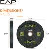 imageCAP Barbell Rubber Olympic Bumper Plate  Multiple OptionsColorsEconomy  Speckled