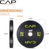 imageCAP Barbell Rubber Olympic Bumper Plate  Multiple OptionsColorsEconomy