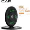 imageCAP Barbell Rubber Olympic Bumper Plate  Multiple OptionsColorsEconomy