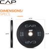 imageCAP Barbell Rubber Olympic Bumper Plate  Multiple OptionsColorsEconomy